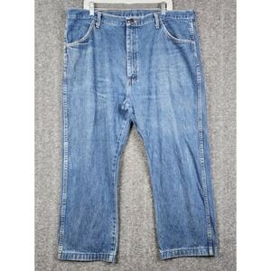 Rustler Jeans Mens 42x30 Blue Regular Fit Straight Leg Medium Wash 100% Cotton